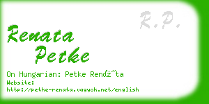 renata petke business card